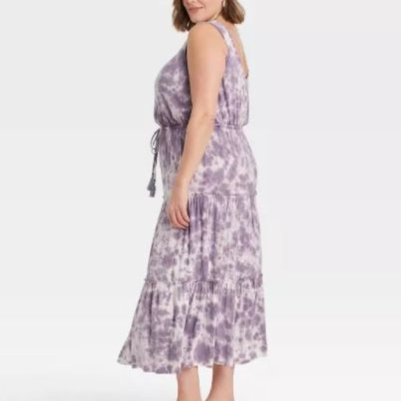 Knox Rose Purple Tie-Dye Sleeveless Dress Size XL-XXL - Picture 6 of 8